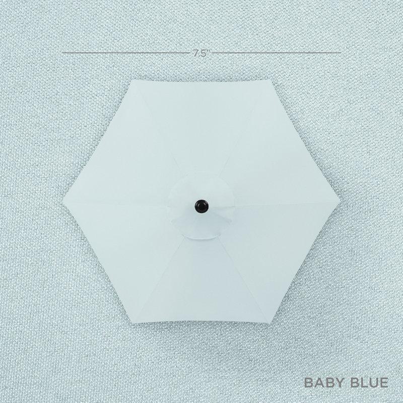 Wayfair Keven 7.5ft Heavy-Duty Outdoor Market Patio Umbrella W/ Push Button Tilt Easy Crank