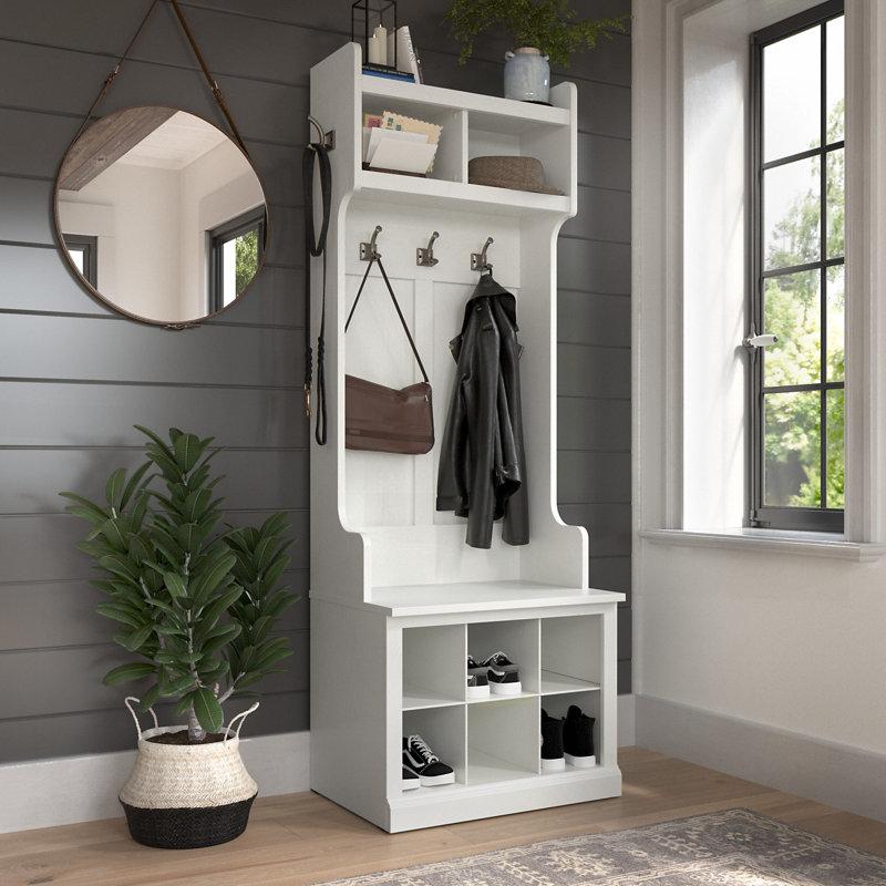 Wayfair Kierra Hall Tree 24.5'' Wide With Bench And Shoe Storage