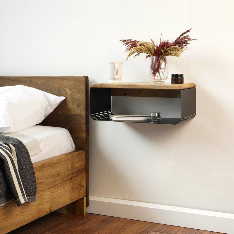 Wayfair Kija Minimalistic Design Metal Floating Nightstand