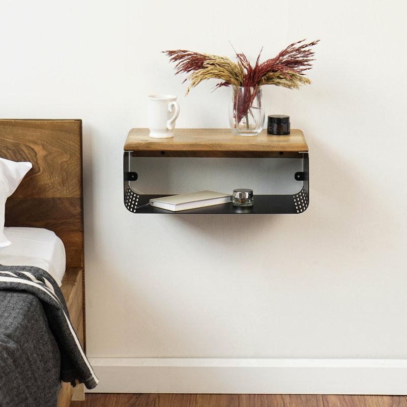Wayfair Kija Minimalistic Design Metal Floating Nightstand