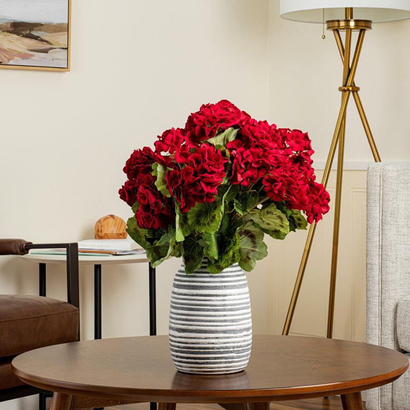 Wayfair Kimberlee 18" Artificial Geranium Bush (Set Of 4)