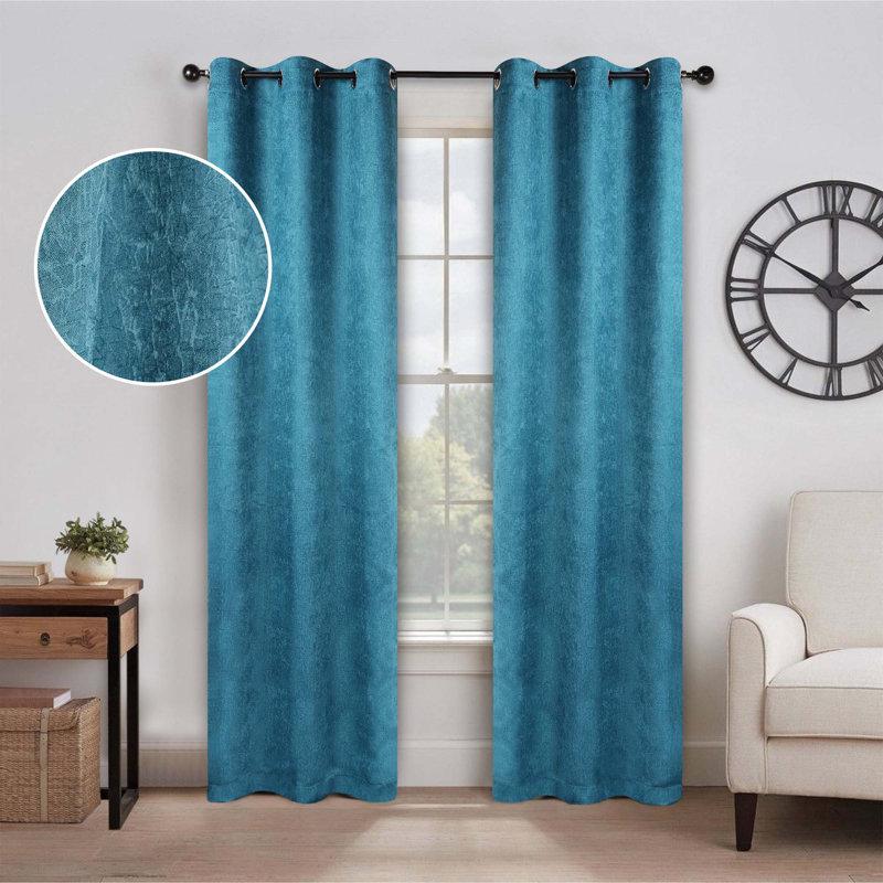 Wayfair Kinlaw Textured Thermal Polyester Light Filtering Room Darkening Curtain Pair (Set Of 2)