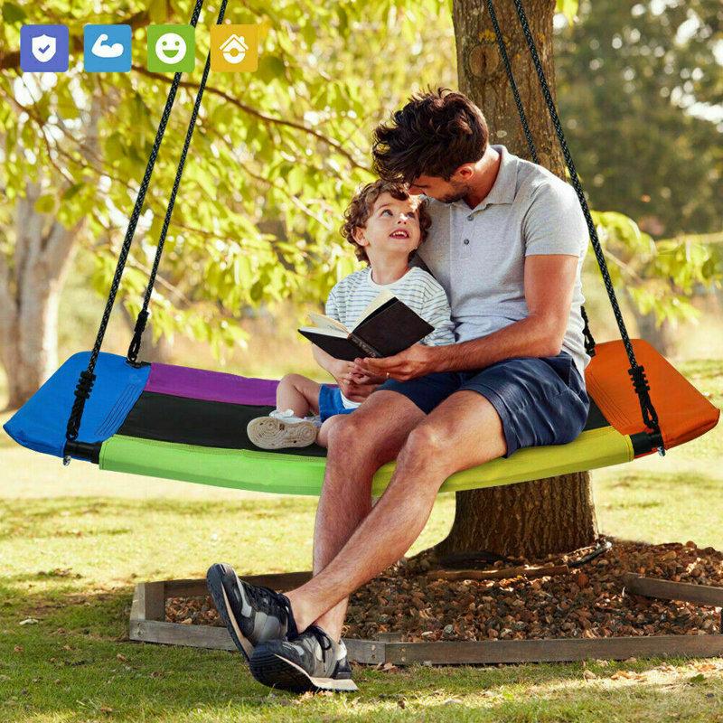 Wayfair Klo Kick 700lb Giant 60" Platform Tree Swing For Kids And Adults With 2 Hanging Straps
