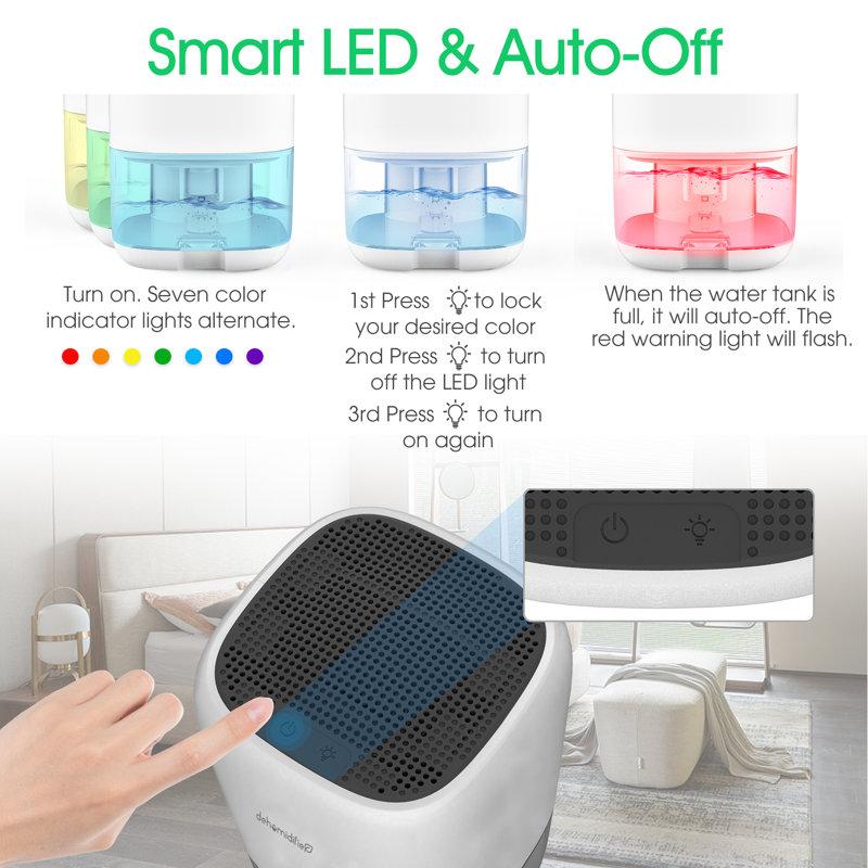 Wayfair Kloudic Small 2 Pints Dehumidifier For Home 2200 Cubic Feet 260 Sq Ft Portable Dehumidifiers