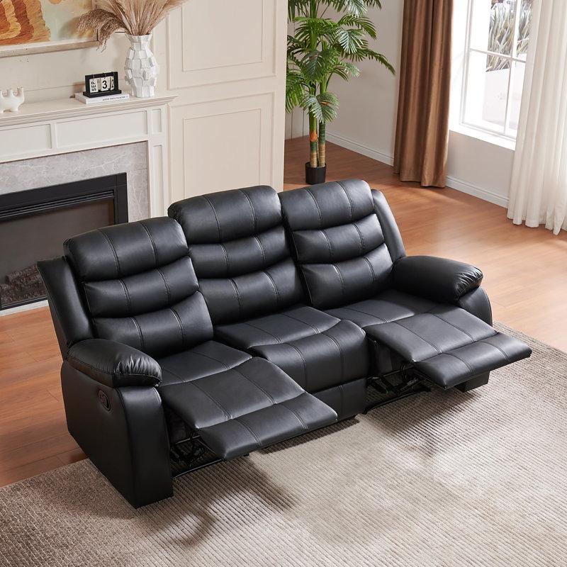 Wayfair Lacreta Humes 3 - Piece Air Leather Recliners Living Room Set