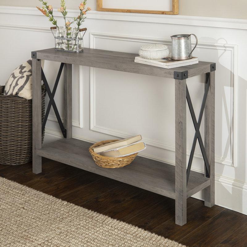 Wayfair Larenda Entryway Table With Open Shelf Storage