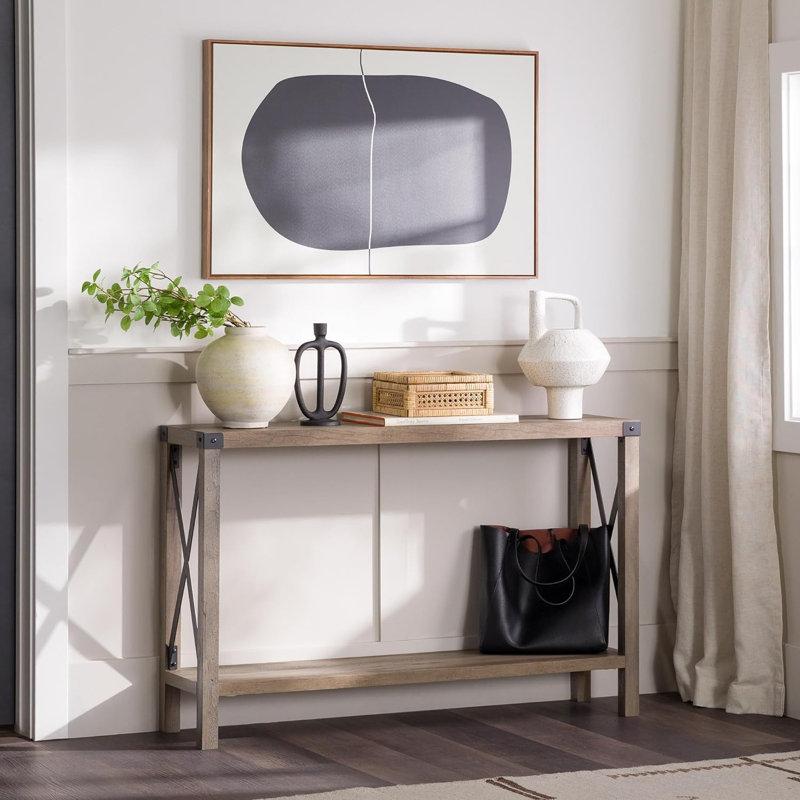 Wayfair Larenda Entryway Table with Open Shelf Storage