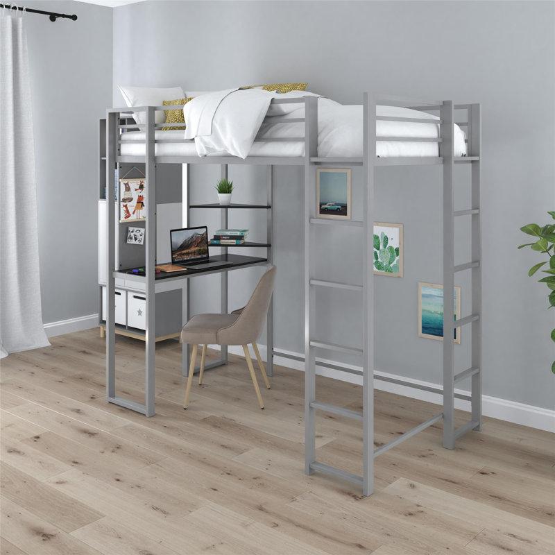 Wayfair Larrick Loft Bed With Bookcase By Viv + Rae™