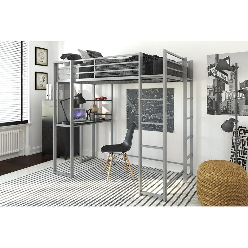 Wayfair Larrick Loft Bed With Bookcase By Viv + Rae™