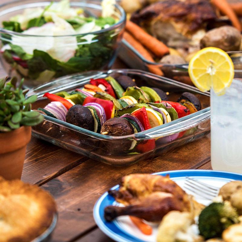 Wayfair Libbey Baker's Basics 5-Piece Glass Casserole Baking Dish Set With 1 Cover