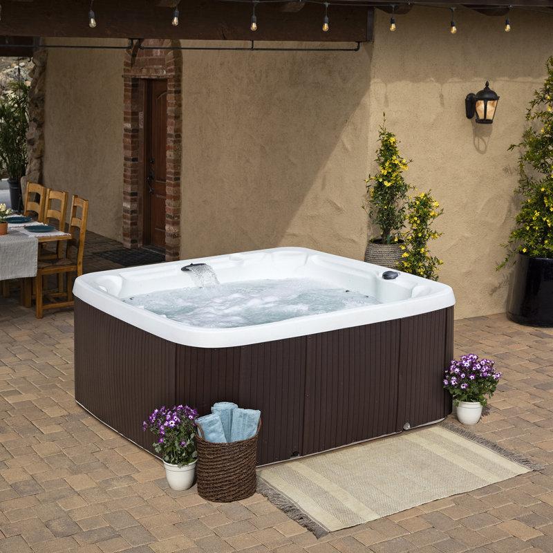 Wayfair Lifesmart Spas LS600DX 230 Volt 7-Person 65-Jet Square Hot Tub With Ozonator