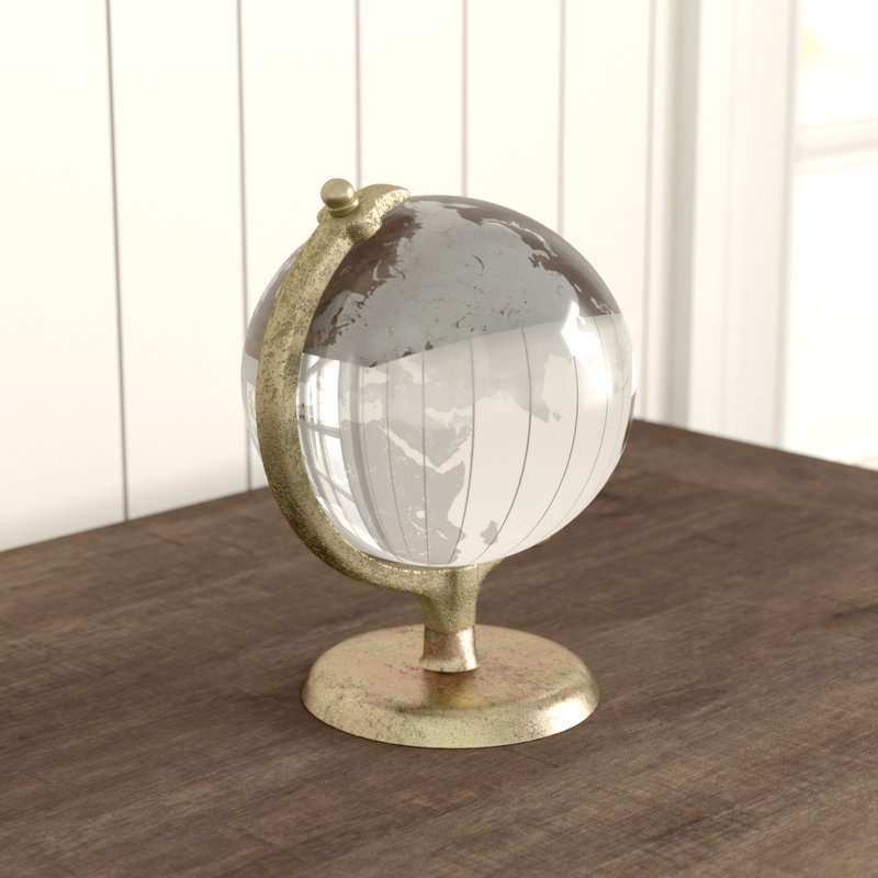 Wayfair Linderman Aluminum Metal Educational/Geographic Earth Globe With Tiered Base