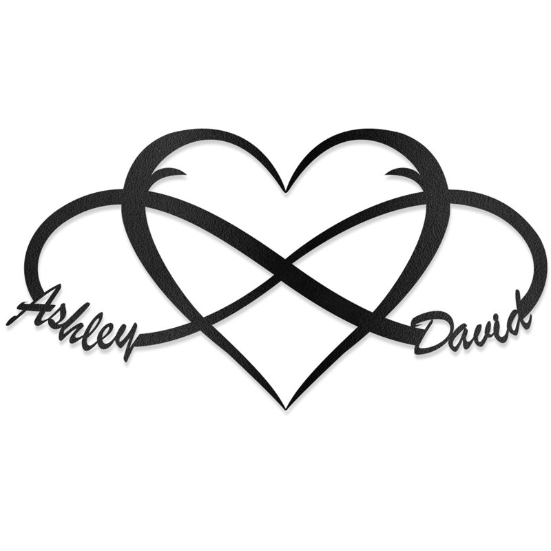 Wayfair Love Heart - Special Gift Personalize Black Bronze Gold White Unique Metal Custom Wall Decor Accent