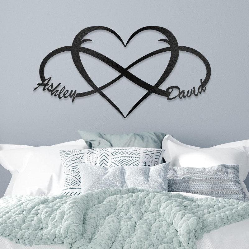 Wayfair Love Heart - Special Gift Personalize Black Bronze Gold White Unique Metal Custom Wall Decor Accent