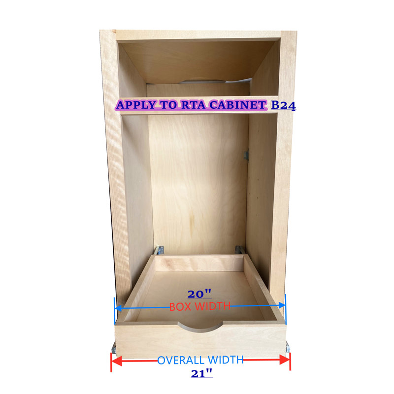 Wayfair Lynetta Slide Soft Close Cabinet Drawers Slide Out Shelf Wooden Pull-Out Shelf-Fast Easy D.I.Y