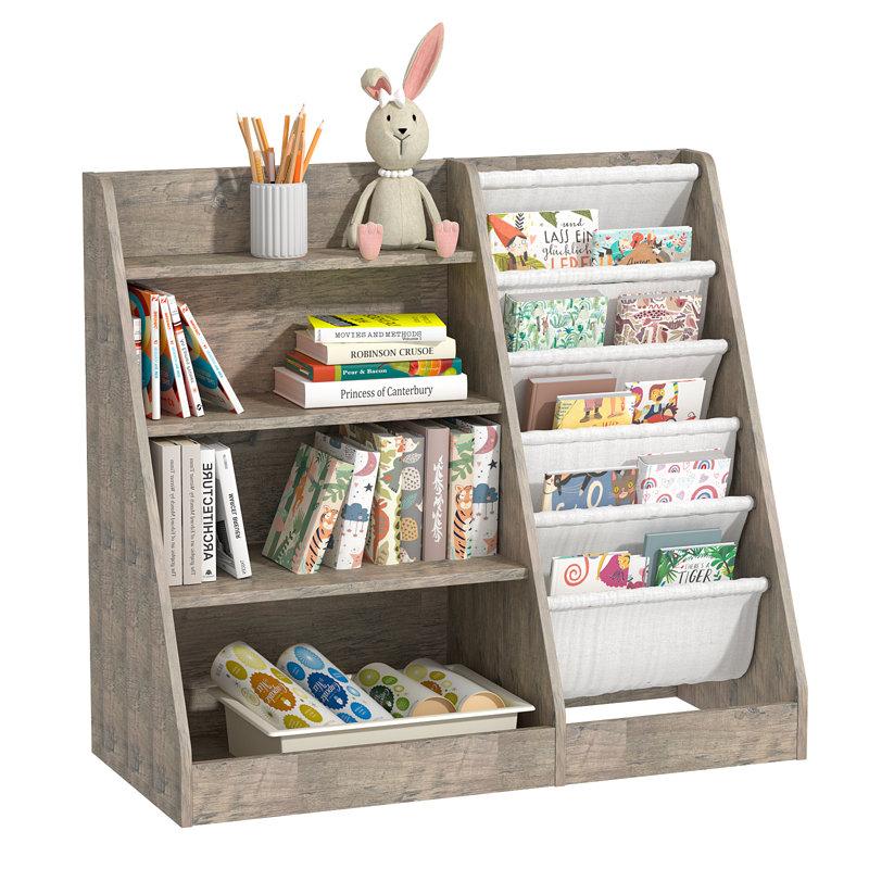 Wayfair Maggiorina Kids Standard Bookcase Storage Book Rack Organizer Cabinet Book Display