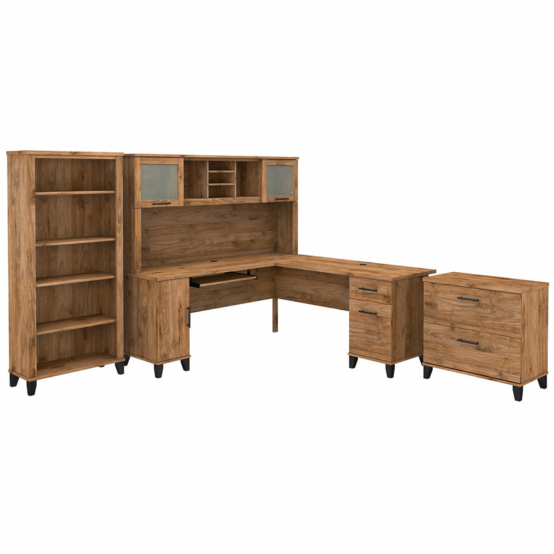 Wayfair Magomed 4 L-Shaped Computer Desk Office Set