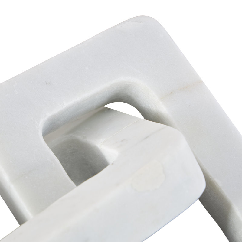 Wayfair Marble Handmade Geometric 3 Link Chain Decorative Sculpture