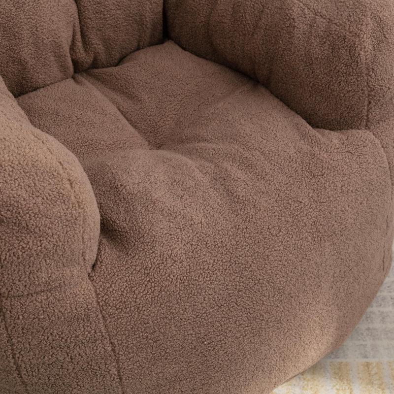 Wayfair Medium Bean Bag Chair Soft Fabric Tufted Foam Bean Bag Chair With Fabric 39.37"×Width37"×Height27.56"