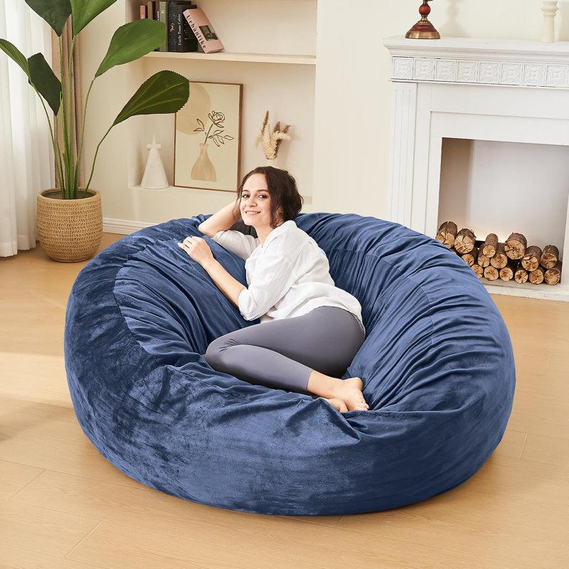 Wayfair Memory Foam Filled Bean Bag Chair With Soft Removeable Cover