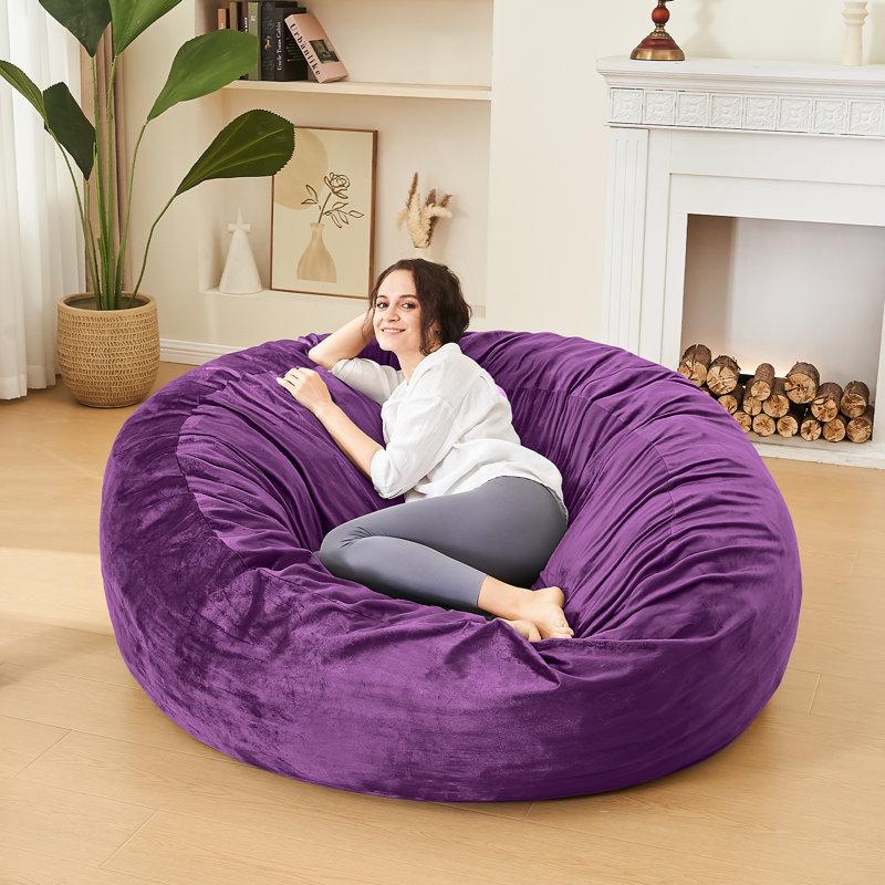 Wayfair Memory Foam Filled Bean Bag Chair With Soft Removeable Cover