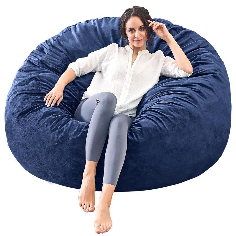 Wayfair Memory Foam Filled Bean Bag Chair with Soft Removeable Cover