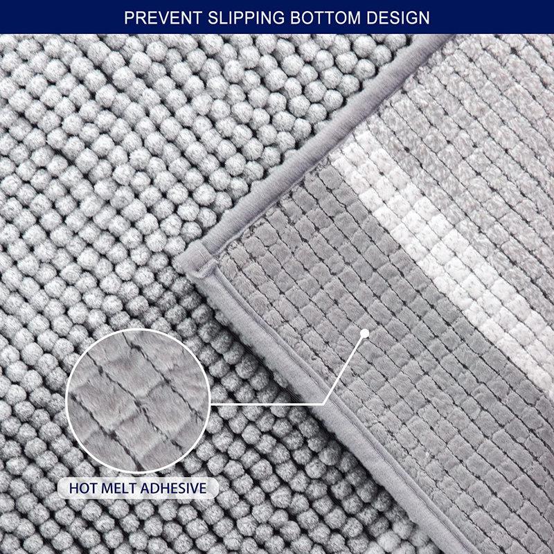 Wayfair Mersin Gradient Chenille Water Absorbent Soft Plush Bath Rug