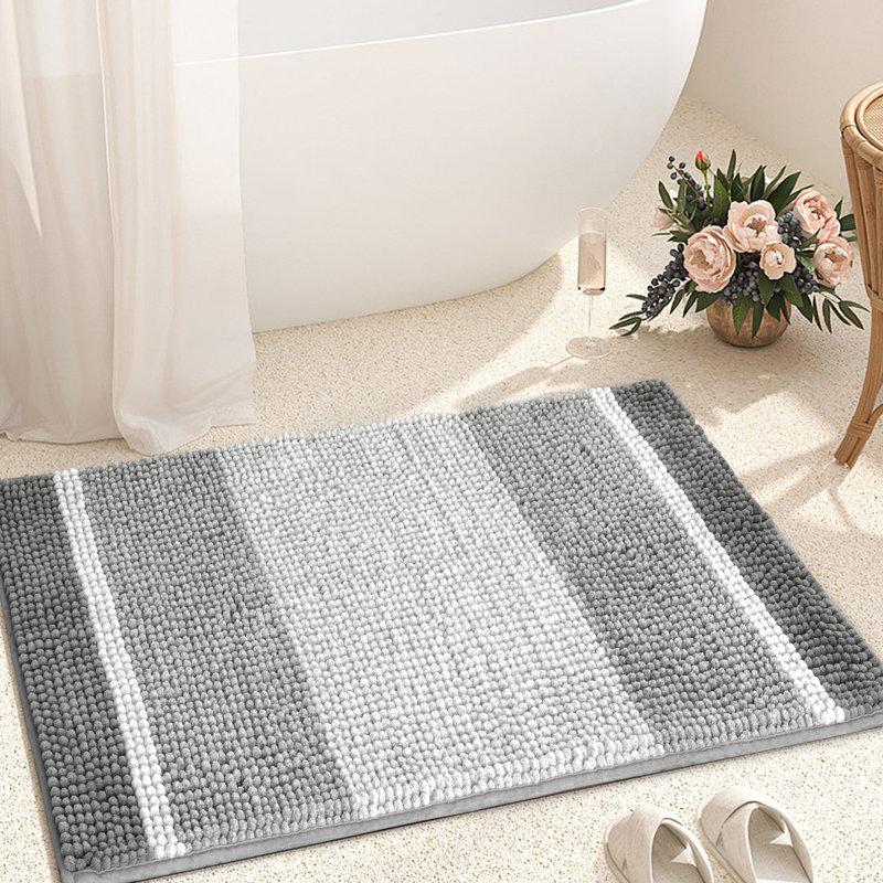 Wayfair Mersin Gradient Chenille Water Absorbent Soft Plush Bath Rug