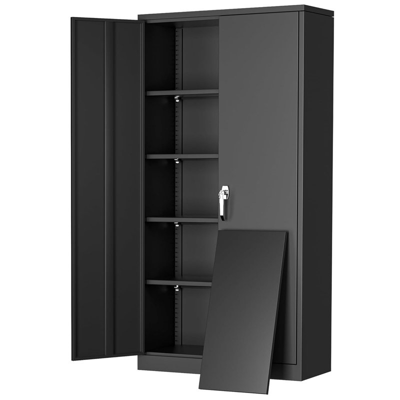 Wayfair Metal Garage Storage Cabinets With 4 Adjustable Shelves And Lockable Doors ( 72'' H X 36'' W X 18'' D)