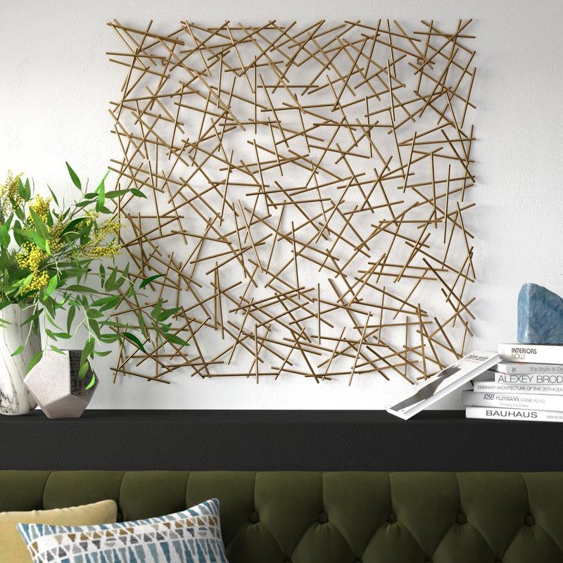 Wayfair Metal Overlapping Lines Geometric Home Wall Decor