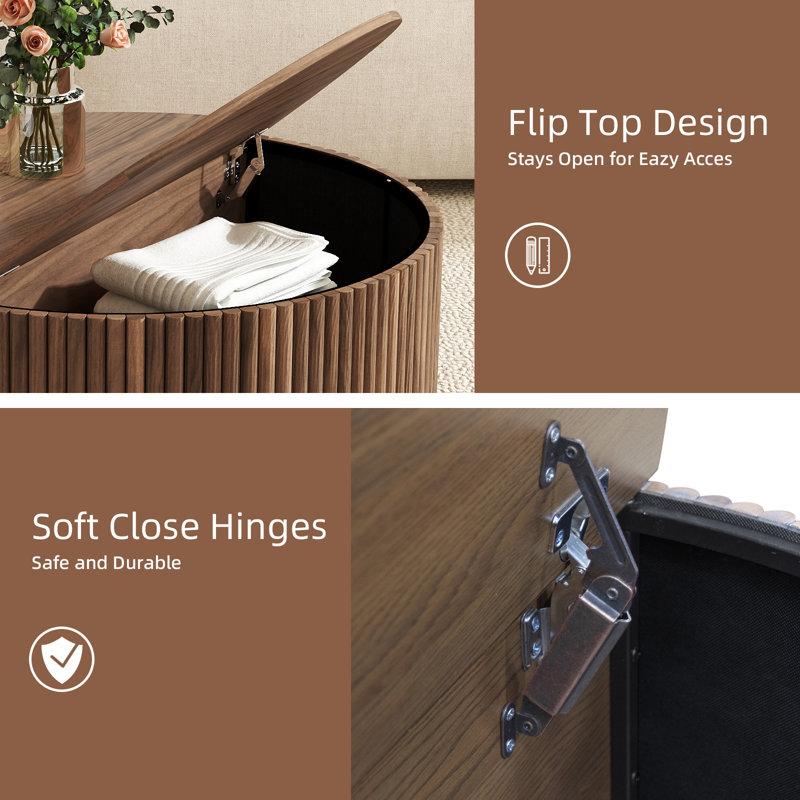 Wayfair Mid Century Modern Round Coffee Table With Storage