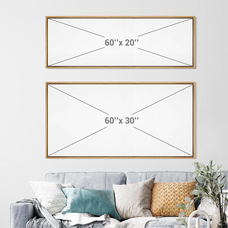 Wayfair Mid Century Shape Abstract Contours Black And White Beige Artwork Retro Bedroom Home Decor Extra Large Framed Canvas Print Wall Art