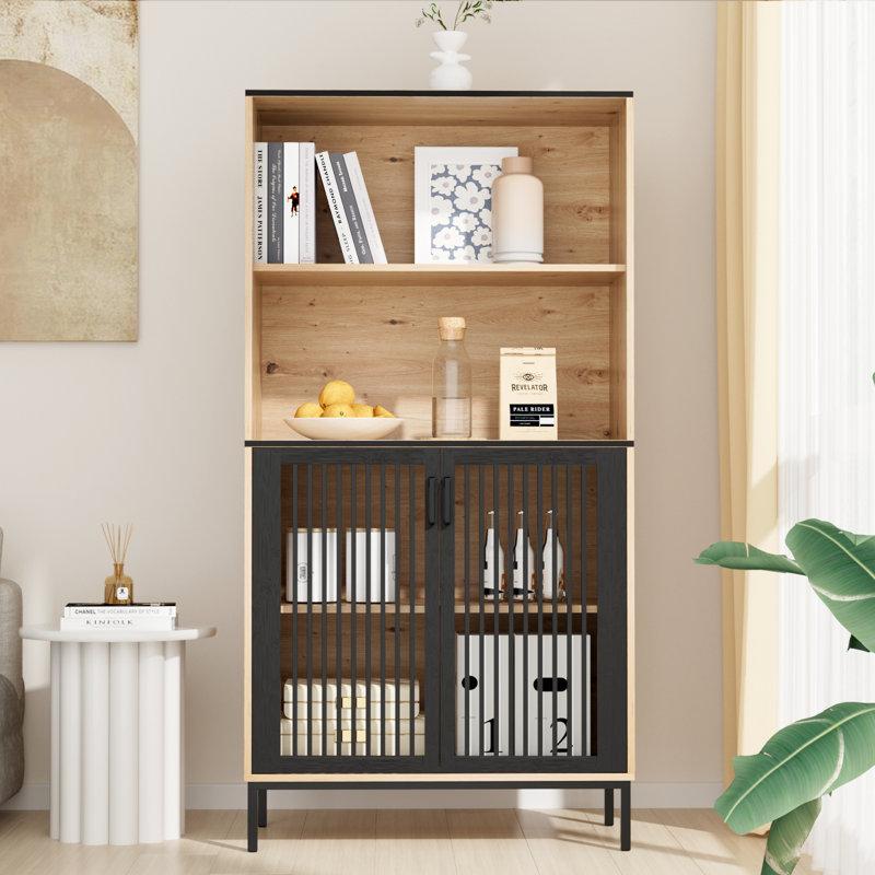 Wayfair Modern Bamboo Bookcase With Open Storage Shelf