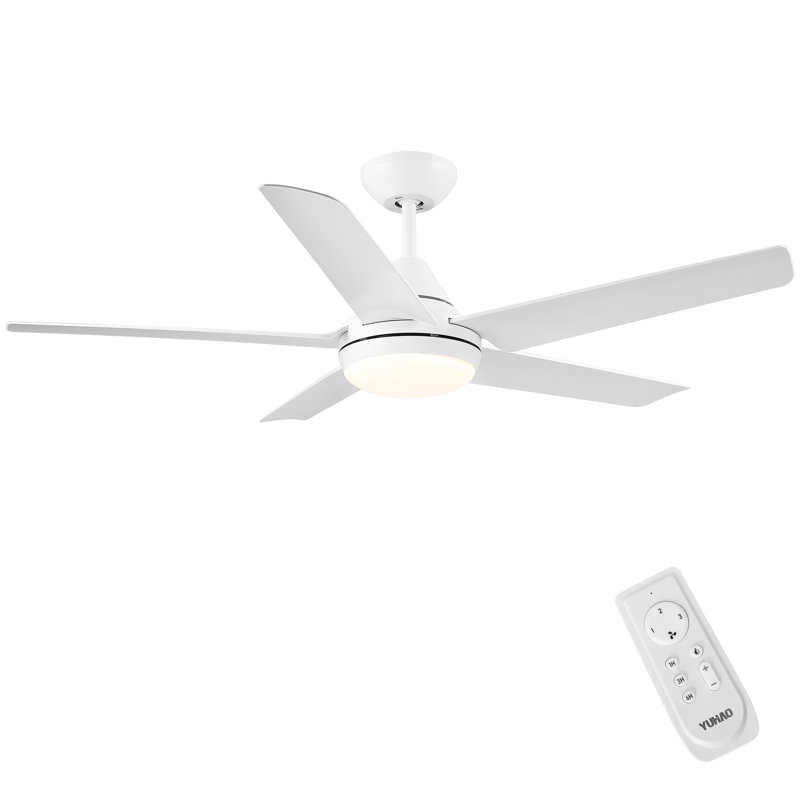 Wayfair Modern Ceiling Fan With Light 48'' 5-Blade Ceiling Fan With Light Kit And Dimmable LED Light Kit