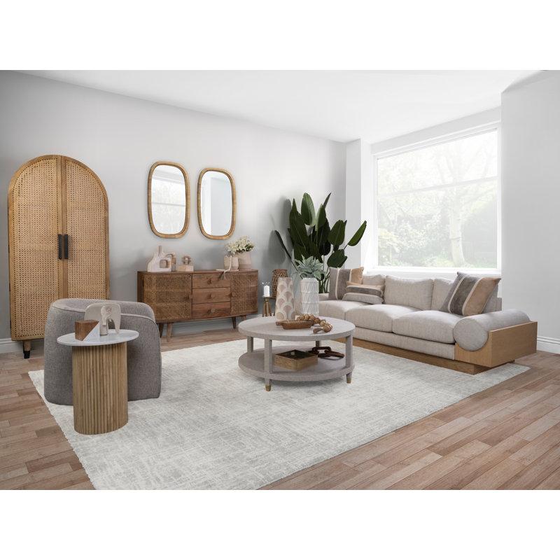 Wayfair Modern Glam 5" Interlocking Marble Sculpture - Brown Stone Decorative Object For Home Office Bedroom And Living Room Decor