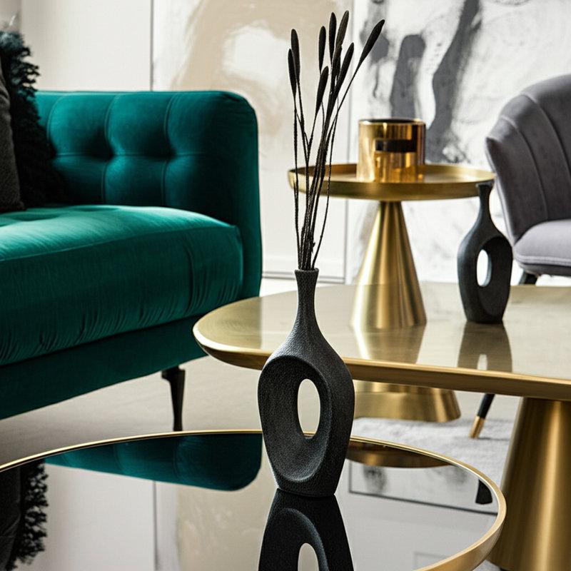 Wayfair Modern Stoneware Ceramic Vase - Decorative Textured Accent With Sleek Design Elegant Home Decor Statement For Contemporary Interiors