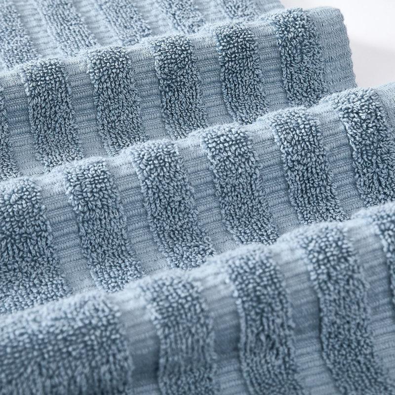 Wayfair Modern Threads Organic Vines 6-Piece Yarn Dyed Jacquard & Solid Towel Set – 100% Cotton Quick Dry & Absorbent Bath Hand & Washcloths