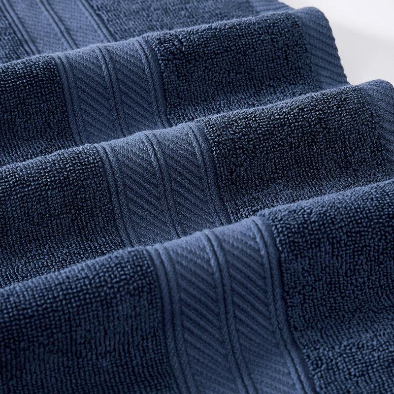 Wayfair Modern Threads Trefoil Filigree 6-Piece Reversible Yarn Dyed Jacquard Towel Set – 100% Cotton Quick Dry & Absorbent Bath Hand & Washcloths