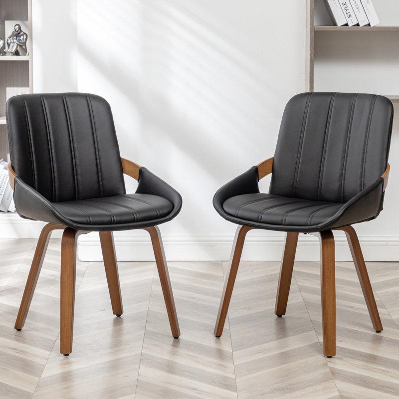 Wayfair Modern Upholstered Faux Leather Dining Chairs (Set of 2)