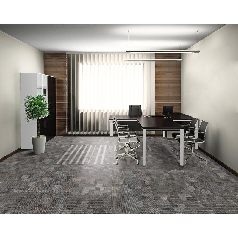 Wayfair Mohawk Basics 24" X 24" Carpet Tile PET Fiber Stone Walk Color (24 Tiles) (96 Sqft/carton)