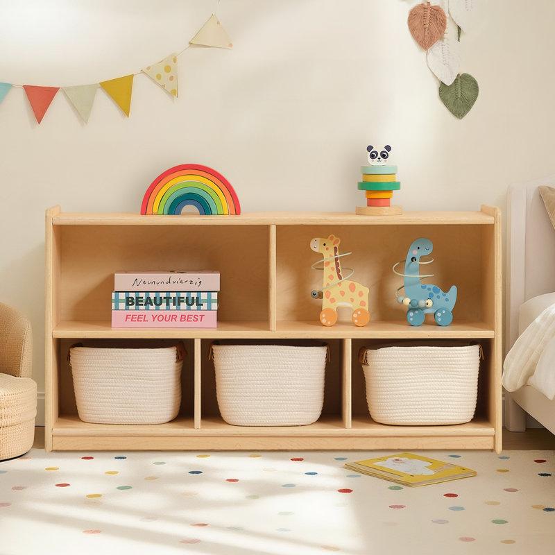 Wayfair Montessori Shelf 5-Section Aldarcie 23.6" H X 44.6" W Bookcase