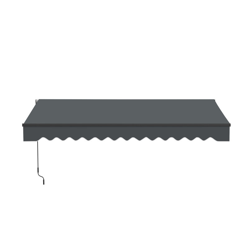Wayfair Motorized Retractable Patio Awning- Black Frame