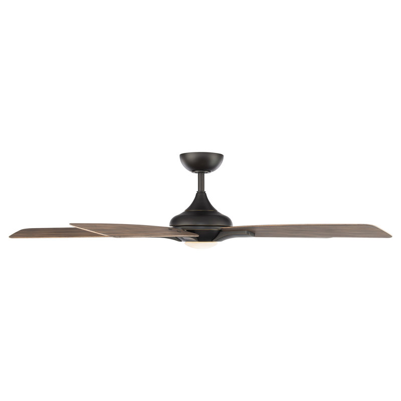 Wayfair Mykonos 5 - Blade Smart Ceiling Fan With Remote Control And LED Light Kit Included Works With Alexa And IOS / Android App
