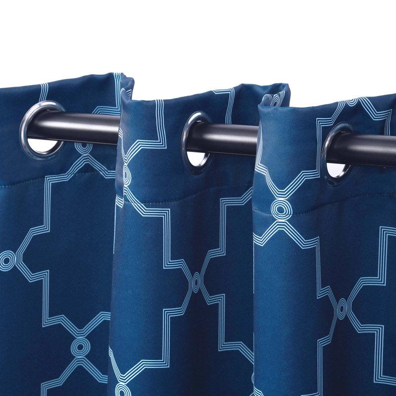 Wayfair Nichola Vintage Geometric Trellis Room Darkening Room Darkening Curtains Rod Pocket Or Grommets (Set Of 2)