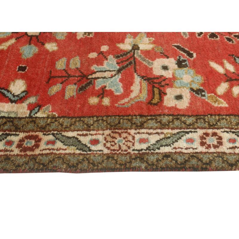 Wayfair One-of-a-Kind 3'3" X 11'4" 1980s Runner Wool Area Rug In Red