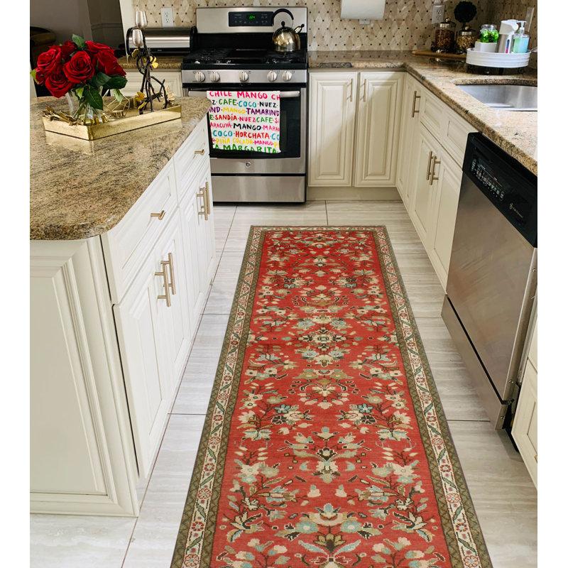 Wayfair One-of-a-Kind 3'3" X 11'4" 1980s Runner Wool Area Rug In Red