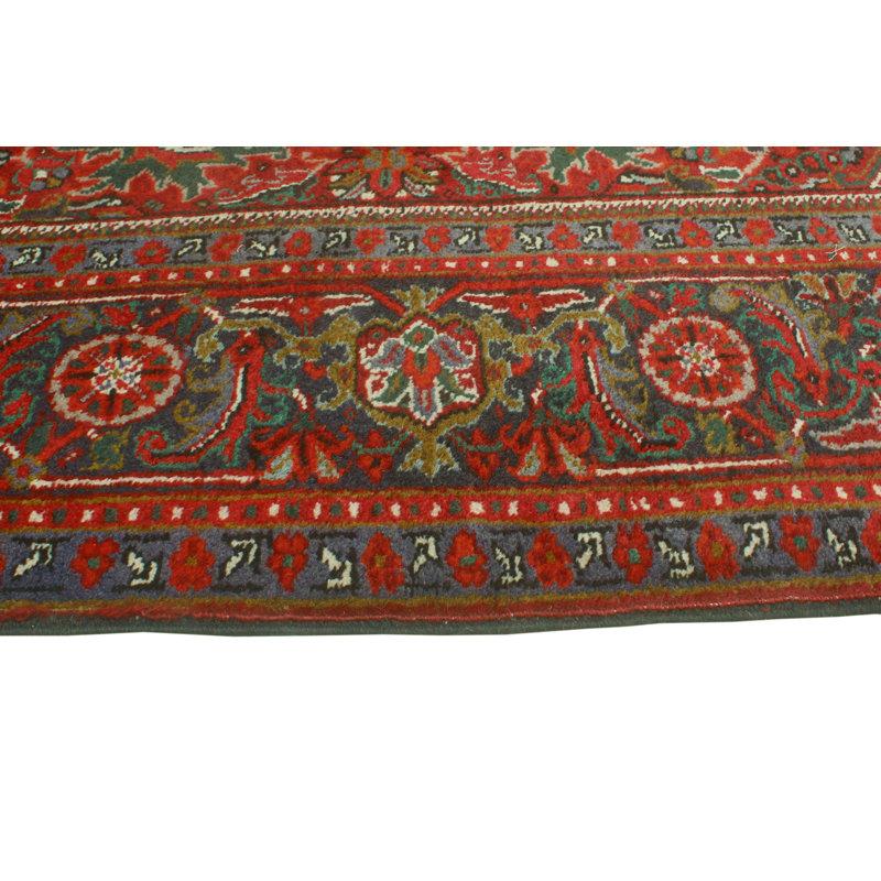 Wayfair One-of-a-Kind 6'11" X 9'11" New Age Wool Area Rug In Red