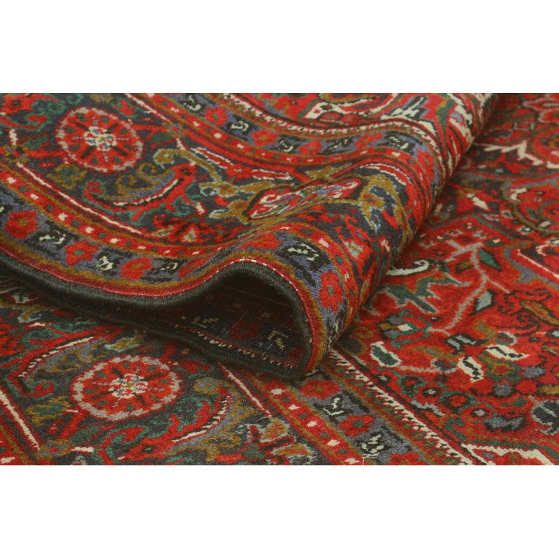 Wayfair One-of-a-Kind 6'11" X 9'11" New Age Wool Area Rug In Red