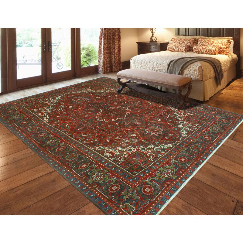 Wayfair One-of-a-Kind 6'11" X 9'11" New Age Wool Area Rug in Red