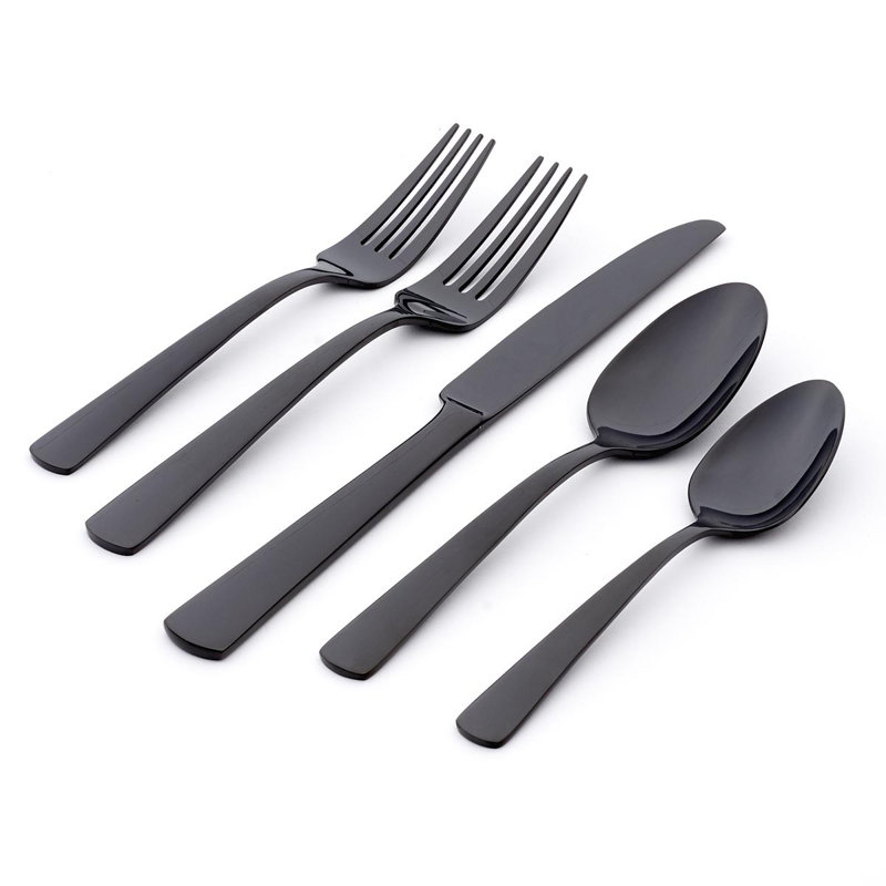 Wayfair Oneida Aptitude Glossy Midnight 20 Piece Set Service For 4